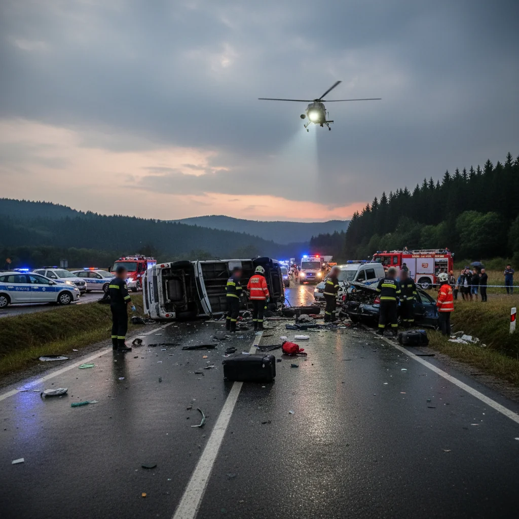 Accident cu opt răniți pe DN 66, în vestul țării, relatat de presa din Timișoara