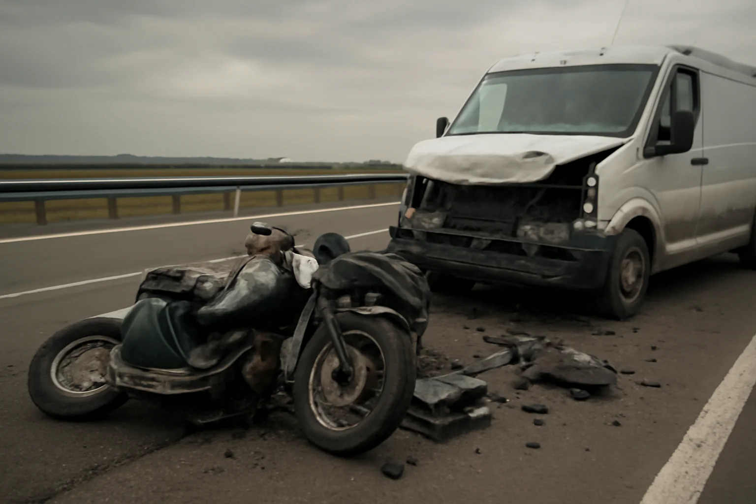 Accident tragic pe Autostrada Vestului: Motocicletă cu ataș, lovită mortal de o camionetă între Orăștie și Sebeș