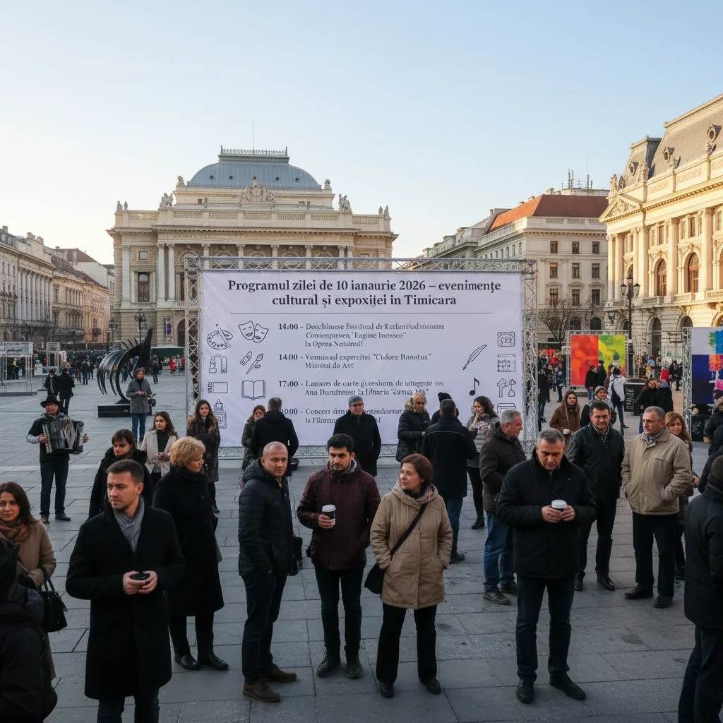 Agenda culturală a zilei de 10 ianuarie 2026 la Timișoara: expoziții și activități în spațiile muzeale