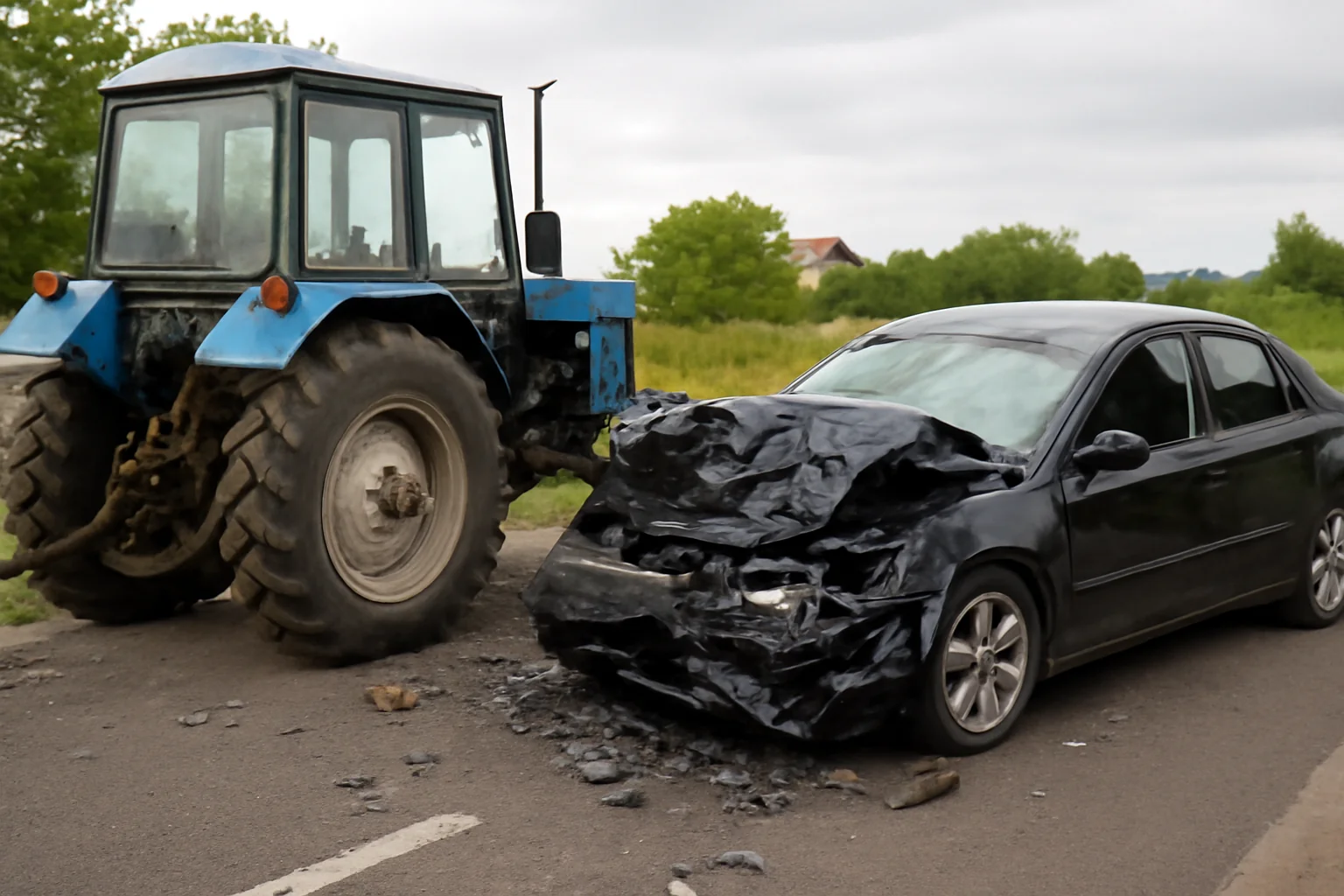 Băiat de 6 ani și mama sa, răniți într-un accident teribil provocat de un tractor în Timișoara. Impact devastator pe un drum din județul Timiș.