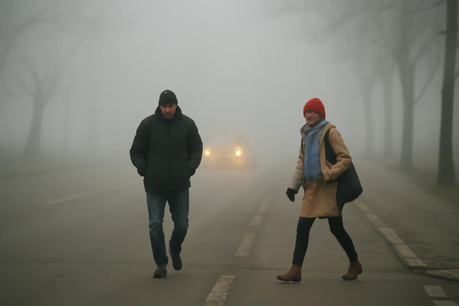 Cod galben de ceață densă la Timișoara și în Banat în 8 februarie 2026