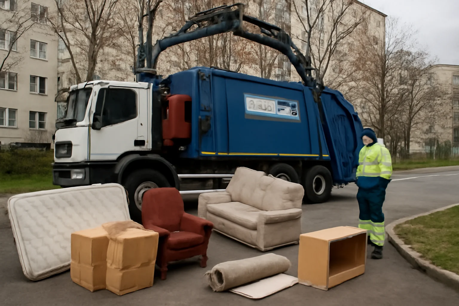 Colectare deșeuri voluminoase în Zona 0 Ghizela, campanie trimestrială RETIM & ADID Timiș