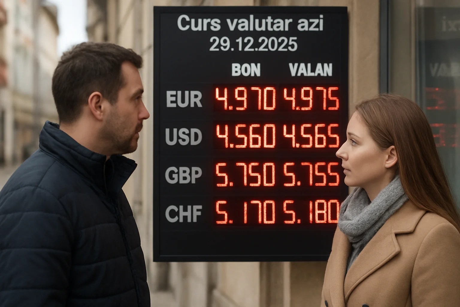 Curs valutar azi (BNR) – 2025-12-29, Timisoara