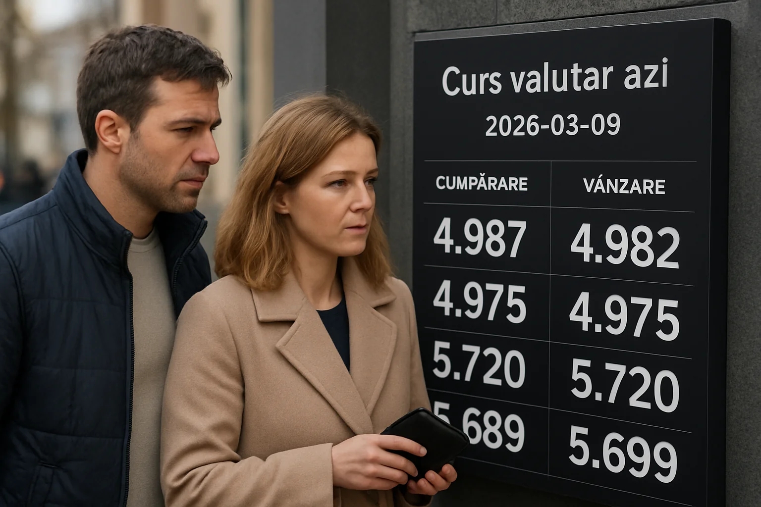 Curs valutar azi (BNR) – 2026-03-09