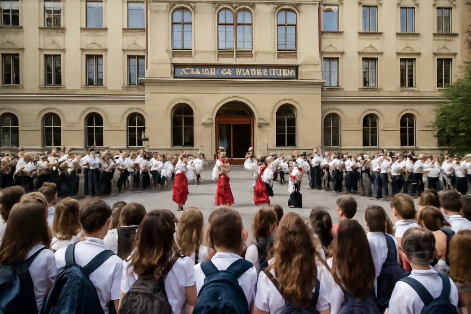 Festivitatea de deschidere a anului școlar, bobocii întâmpinați cu muzică și dans la Colegiul Național Bănățean Timișoara!