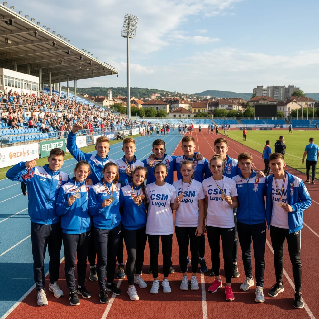 FOTO. CSM și CSȘ Lugoj remarcate la concursul internațional de atletism din Serbia