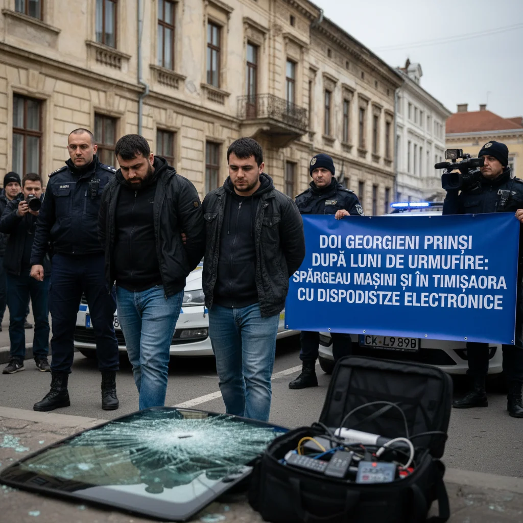 Georgieni reținuți după luni de urmărire pentru spargeri auto în Timișoara