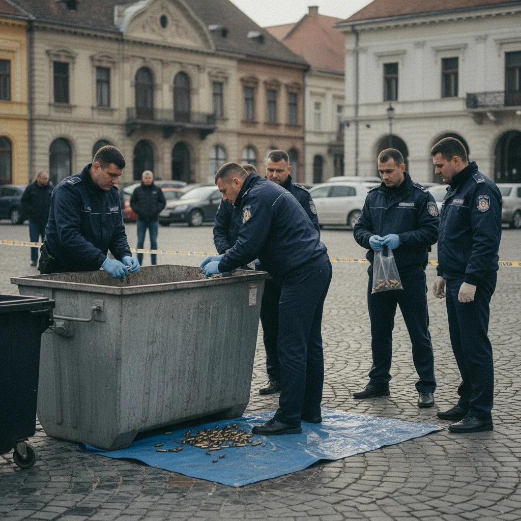 Gloanțe de carabină găsite într-un tomberon din Timișoara