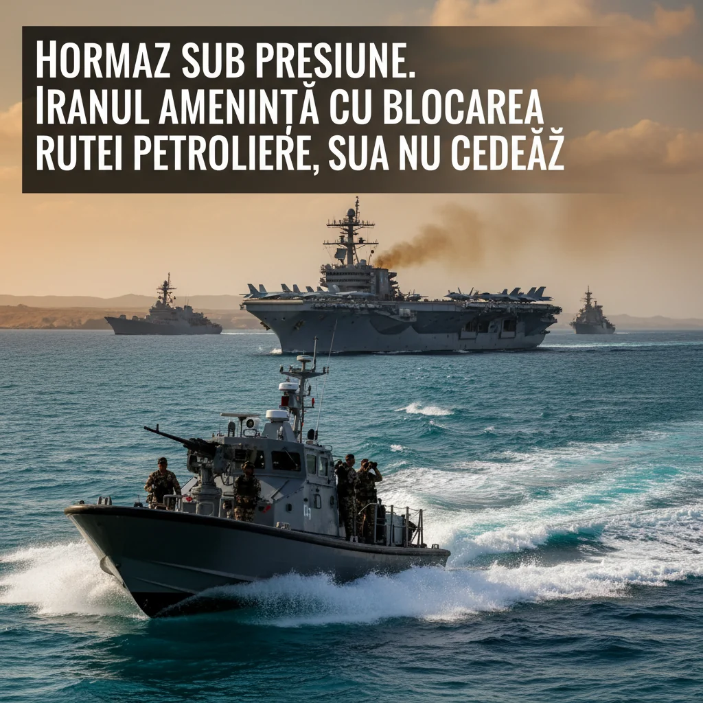 Iranul amenință să blocheze ruta petrolieră din Hormuz