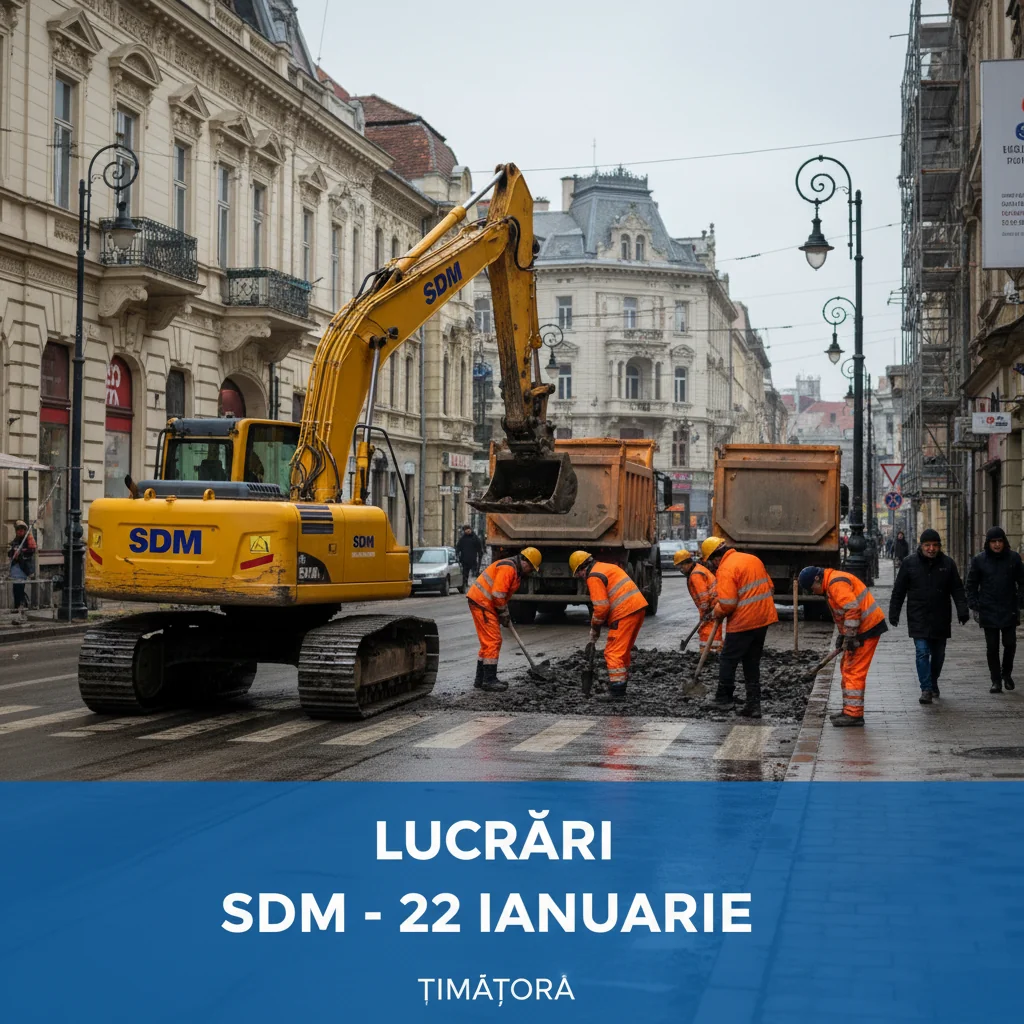 Lucrări de reparații rutiere anunțate în Timișoara pentru 22 ianuarie