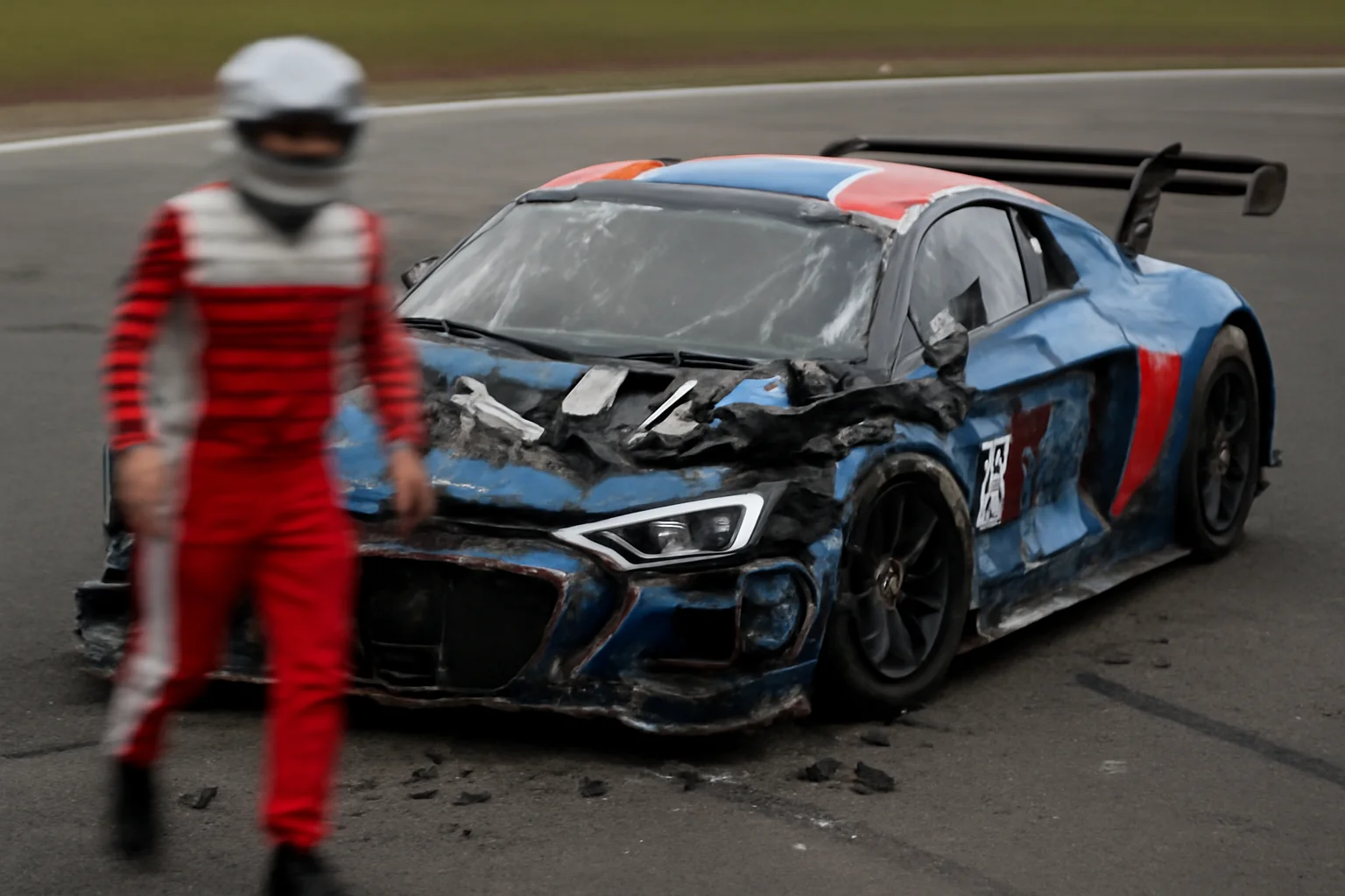 Marco Leu distruge Audi R8 GT3 al tatălui său. Copilotul rănit. VIDEO senzațional!