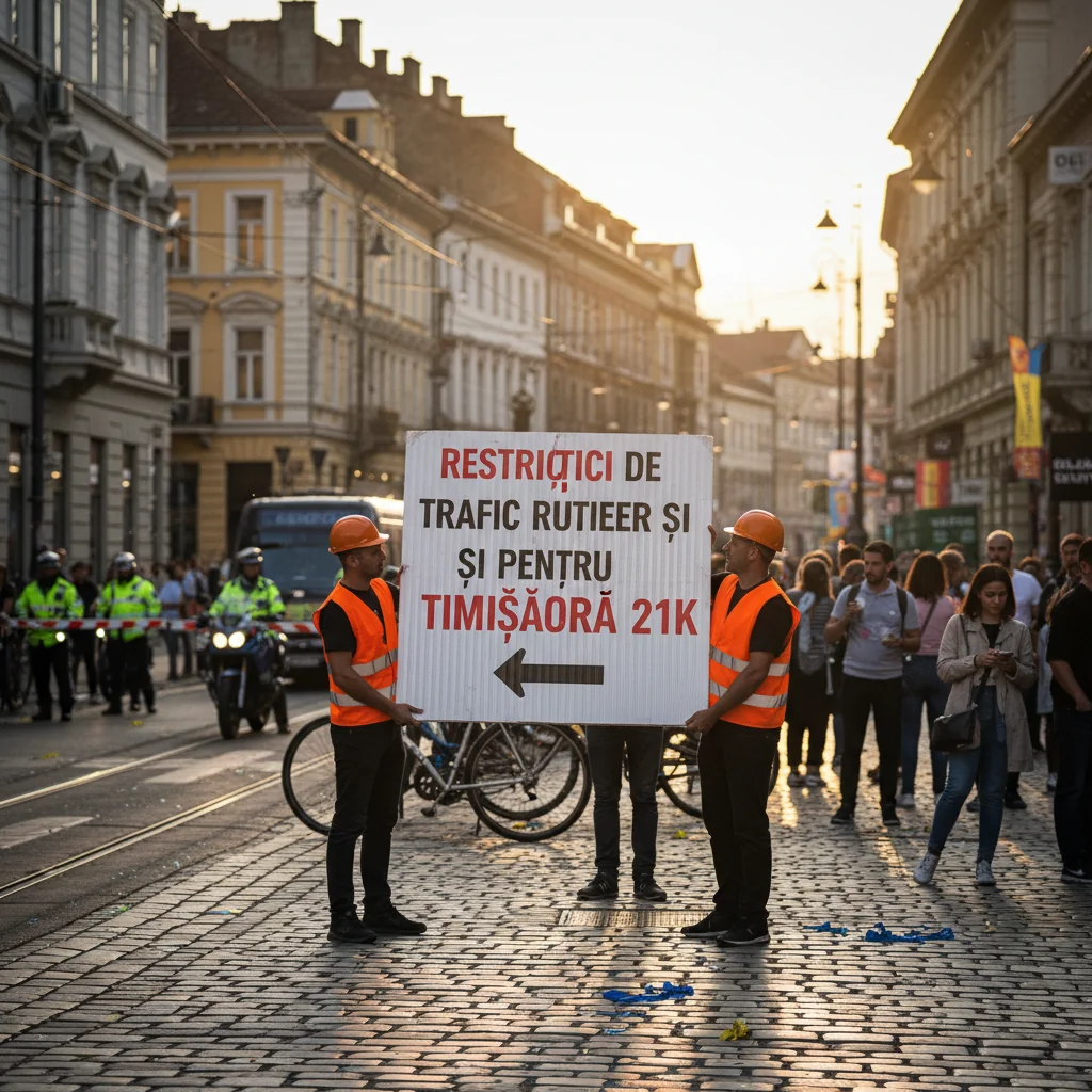 Modificări de trafic în Timișoara pe 8 martie 2026 pentru semimaratonul Timișoara 21K