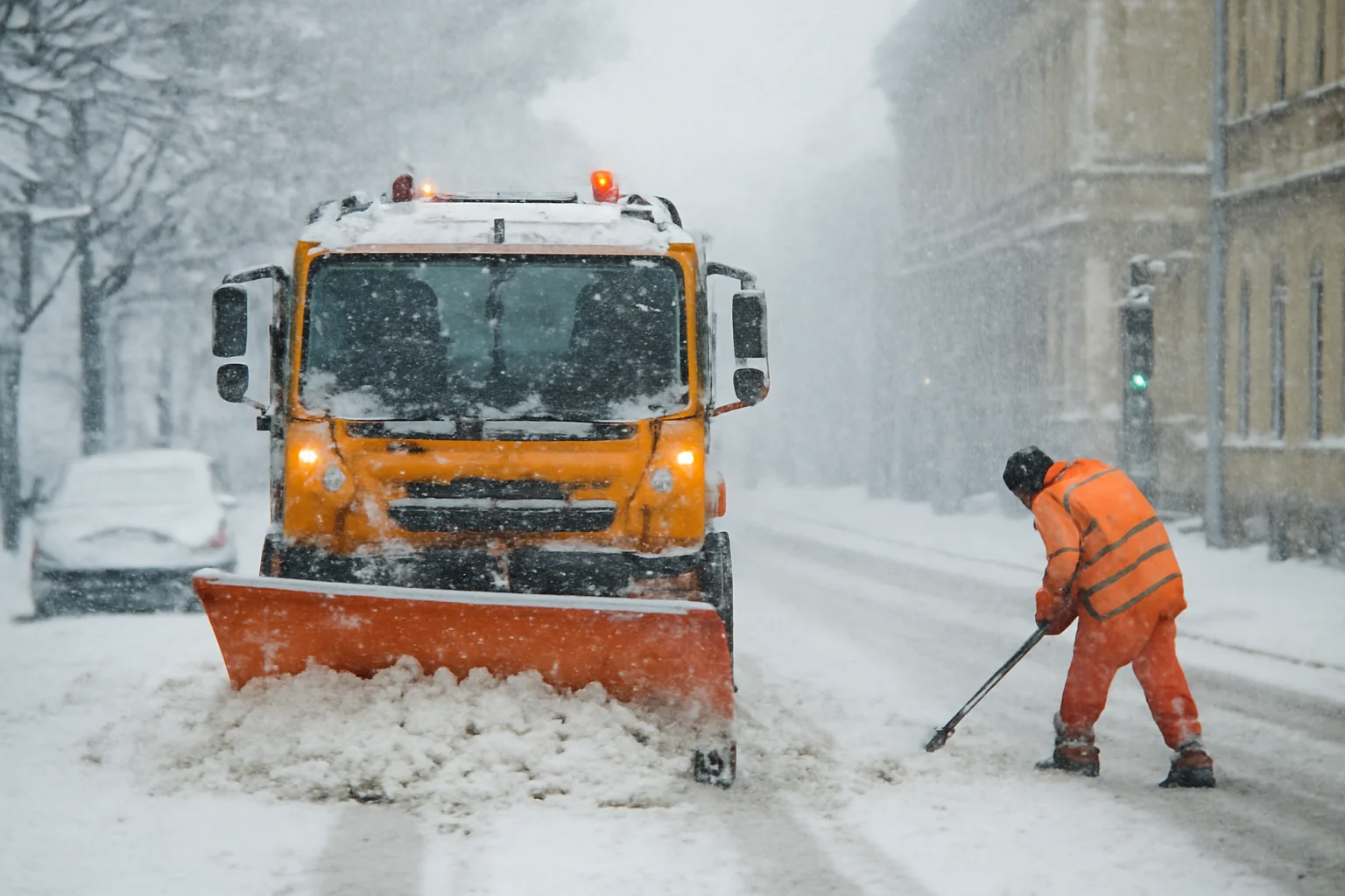 Ninsoare puternică la Timișoara pe 8 ianuarie, peste 200 de oameni la deszăpezire în oraș