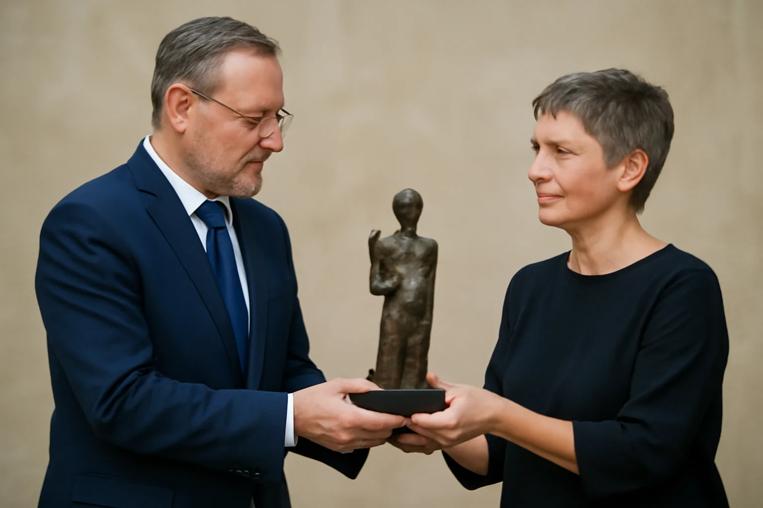 Premiul Sculptura Anului 2025 înmânat de ministrul Culturii, Demeter András István, la Timișoara.