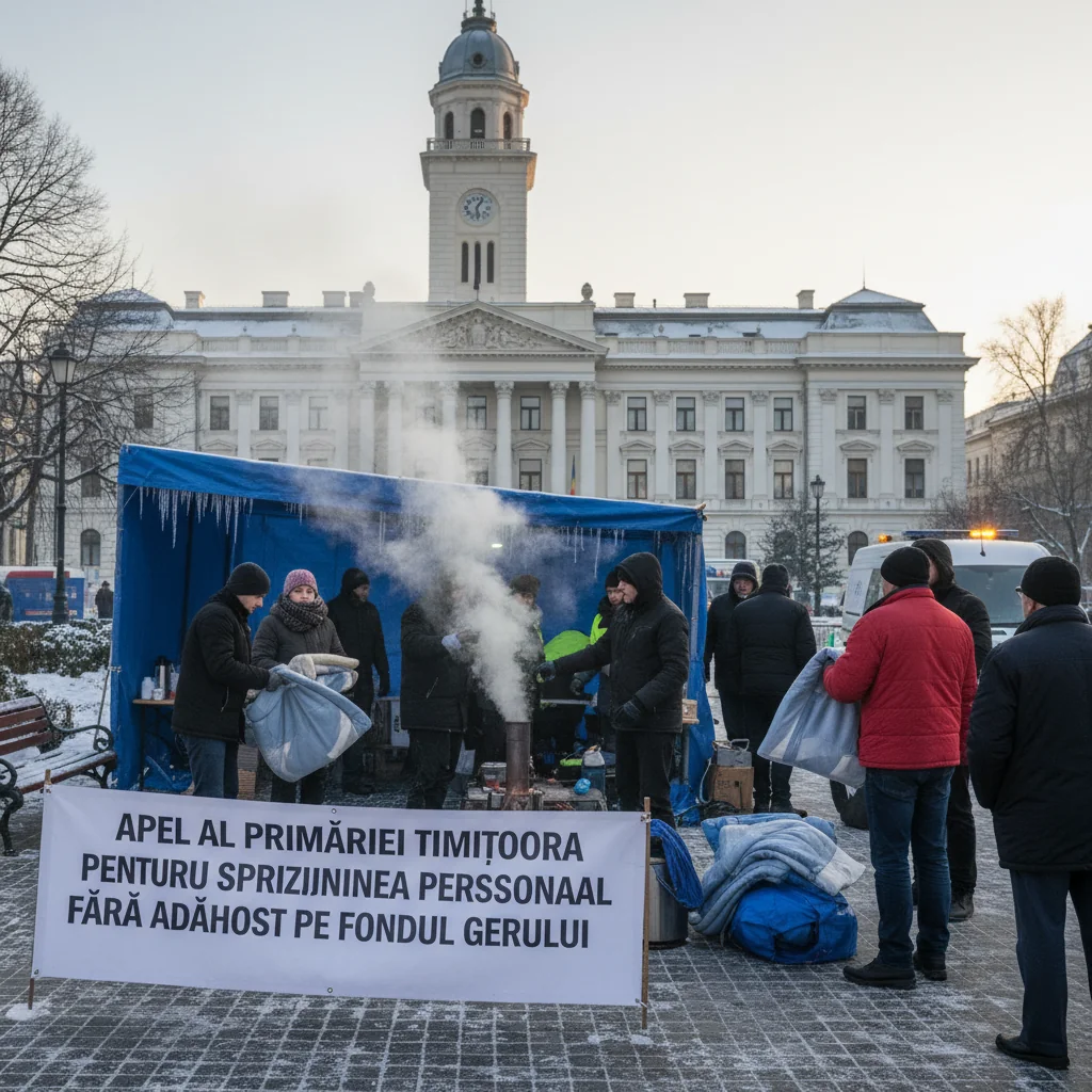 Primăria Timișoara cere sprijinul locuitorilor pentru protejarea persoanelor fără adăpost pe timp de ger