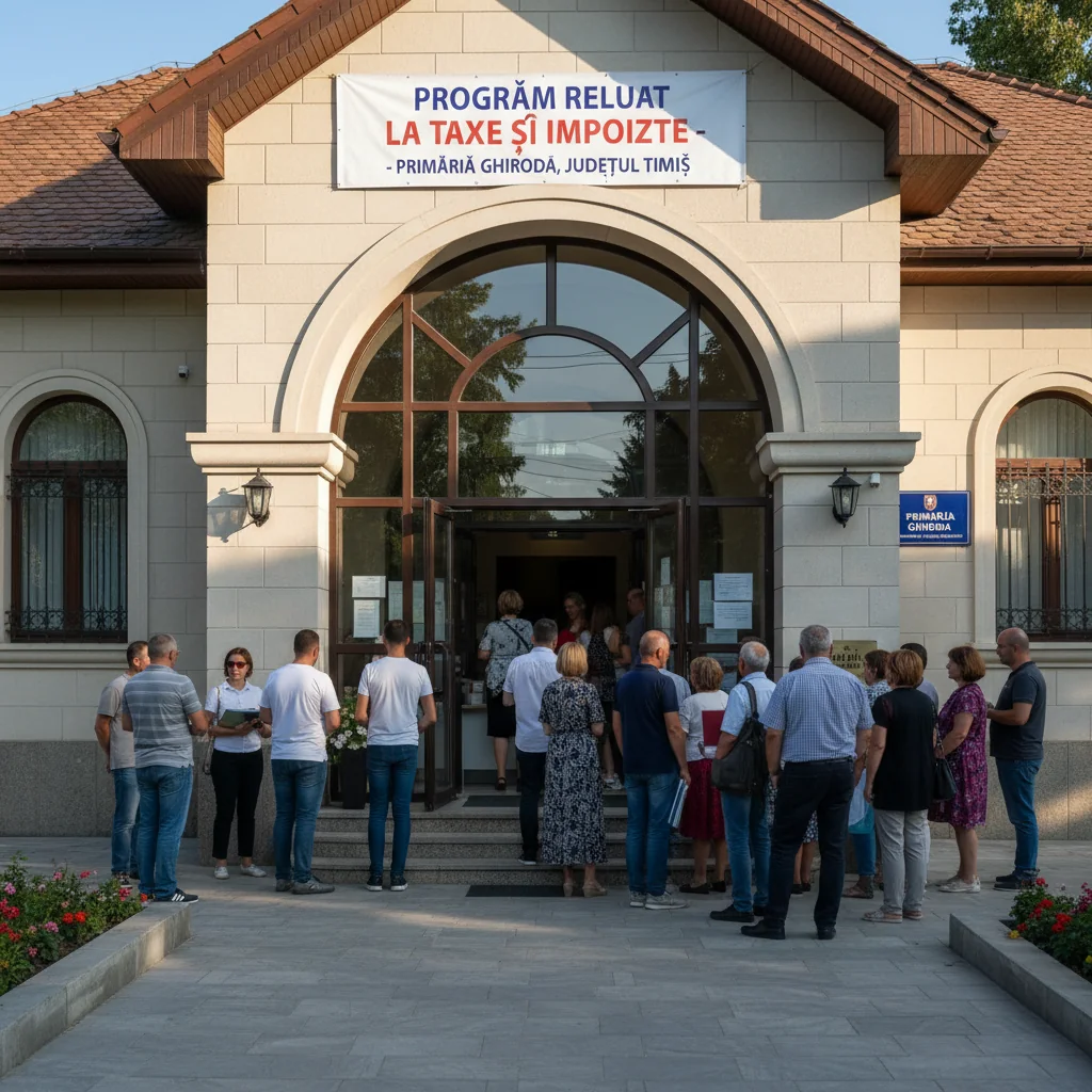 Programul de taxe și impozite a fost reluat la Primăria Ghiroda, lângă Timișoara