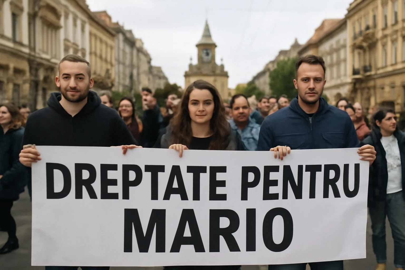 Protest „Dreptate pentru Mario” în centrul Timișoarei: zeci de elevi cer schimbări legislative