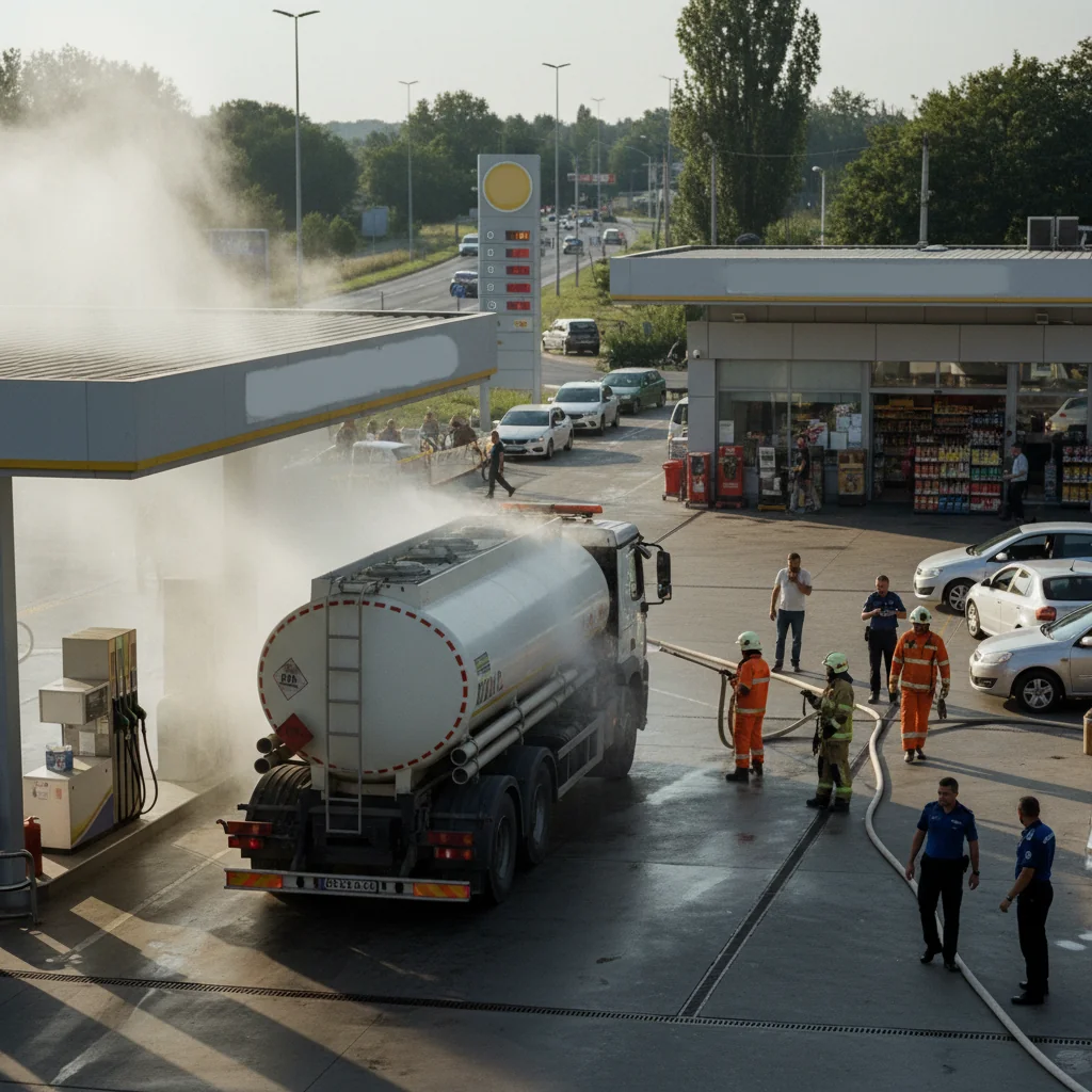 Scăpări de gaz alertă lângă Timișoara, benzinărie în risc