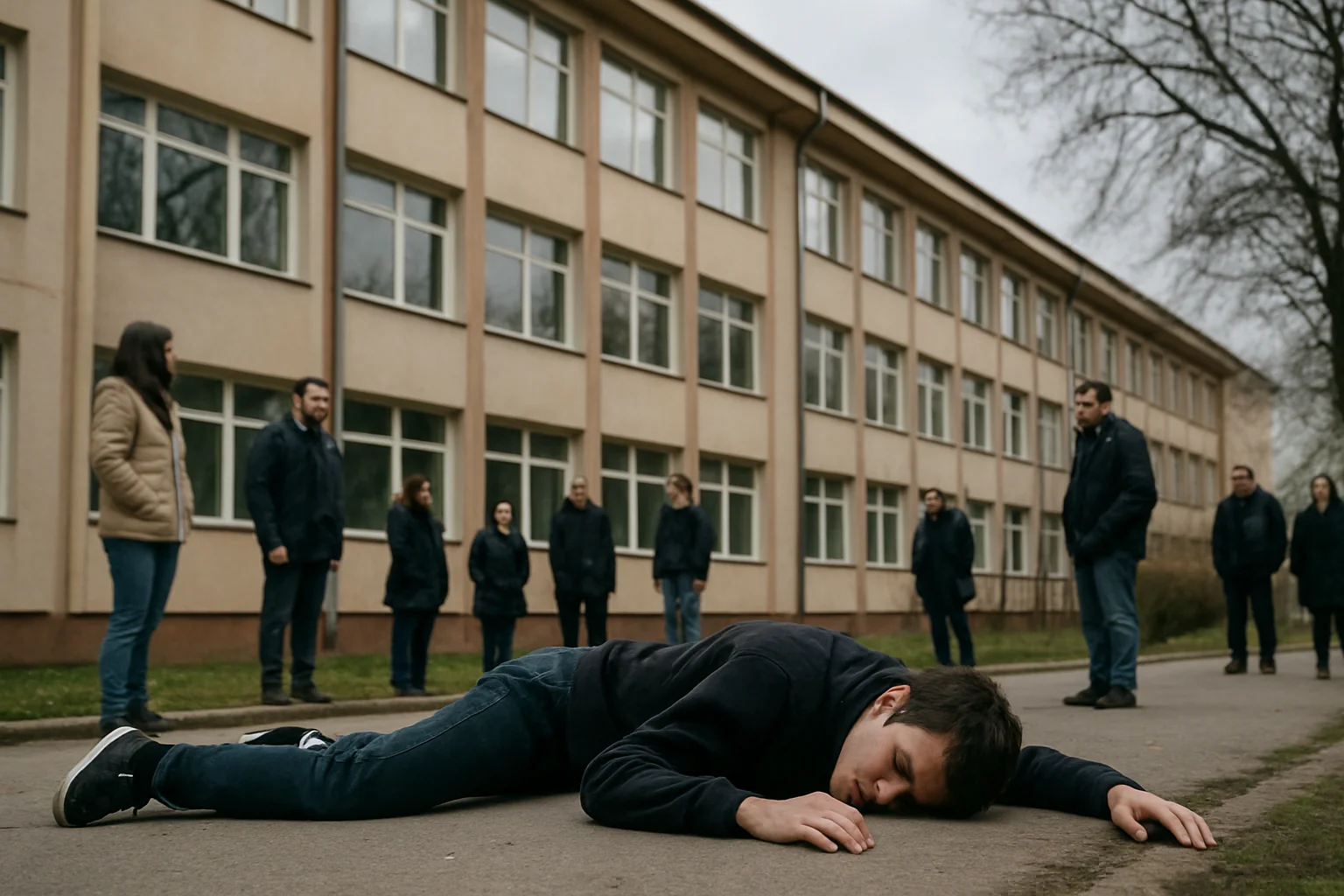 Tânăr prăbușit de la liceu, imagini cutremurătoare VIDEO