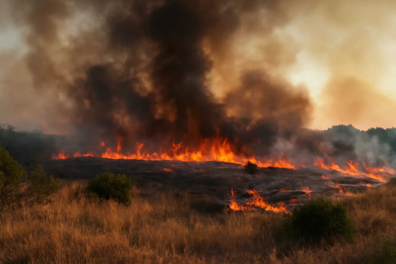 ISU Timiș: 18 incendii de vegetație și peste 260 de hectare afectate la Cod roșu