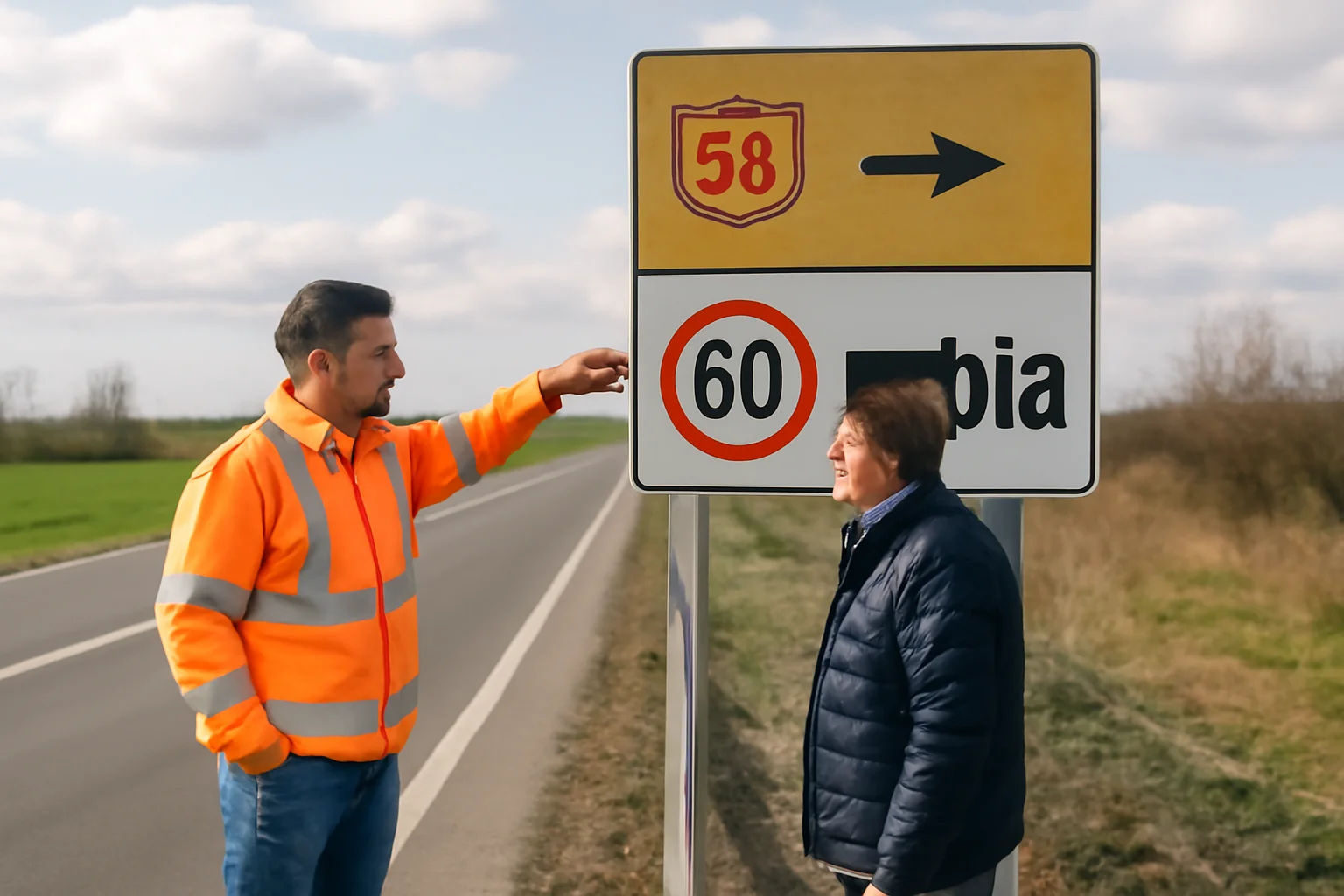 Timișoara: indicatoare rutiere noi pe drumurile naționale din Timiș, aproape de granița cu Serbia