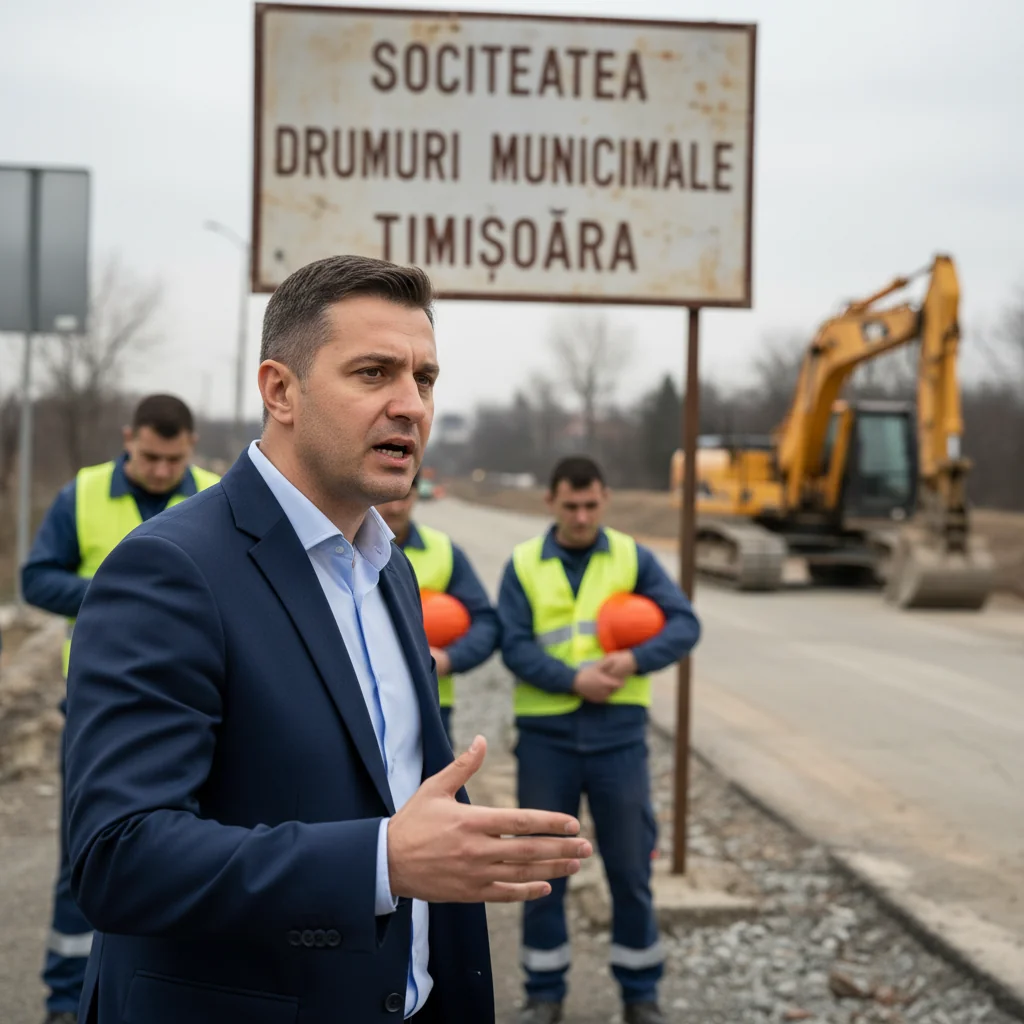 Viceprimarul din Timișoara, Ruben Lațcău, amenință cu schimbarea conducerii Societății Drumuri Municipale